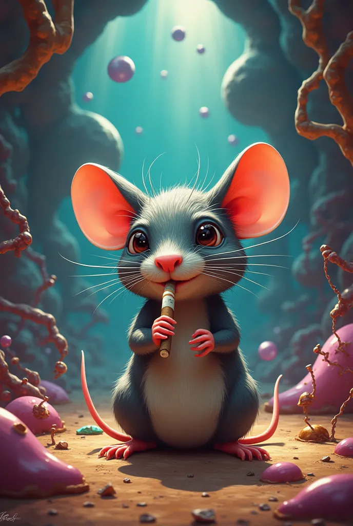 Believe me a mouse smoking drugs