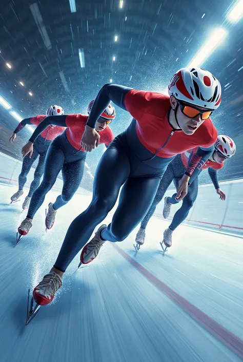 Create a speed skating club poster called TOP SKATERS CLUB  with details for contact 