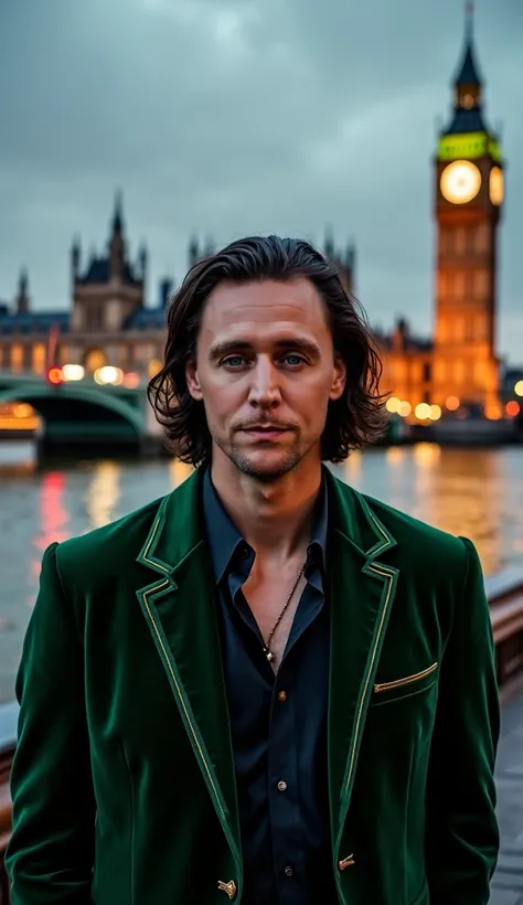 Loki (Tom Hiddleston) – Londres, Reino Unido
Prompt:
A regal portrait of Tom Hiddleston as Loki, wearing a deep emerald velvet s...