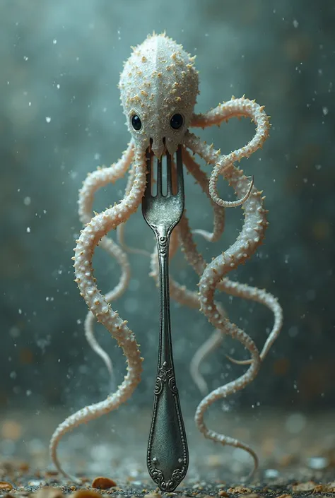A fork but let the noodles be squid tentacles