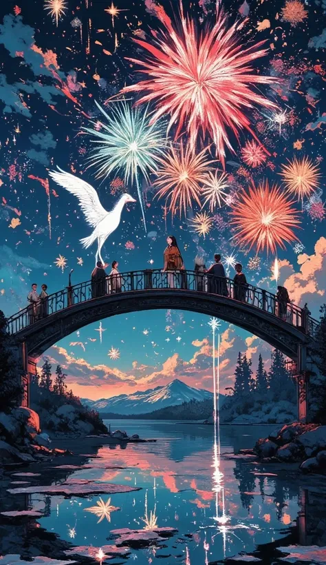 fireworks display。on the bridge
　→ Perfect for romantic compositions viewed from a distance
