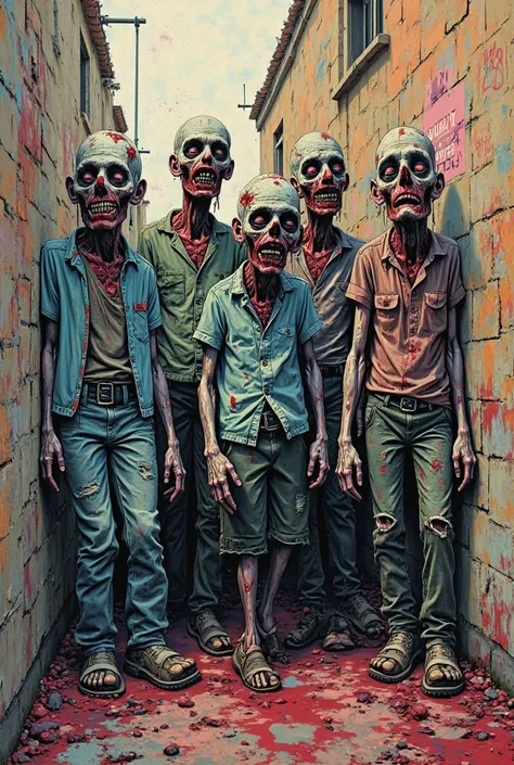 A title image group name "adiksz" theme zombie street art doodle