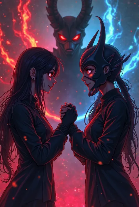 create a cover for a Dota Rap track (  Energetic , hard rap) , add a Dota 2 Shadow Fiend character to the background and do it a...