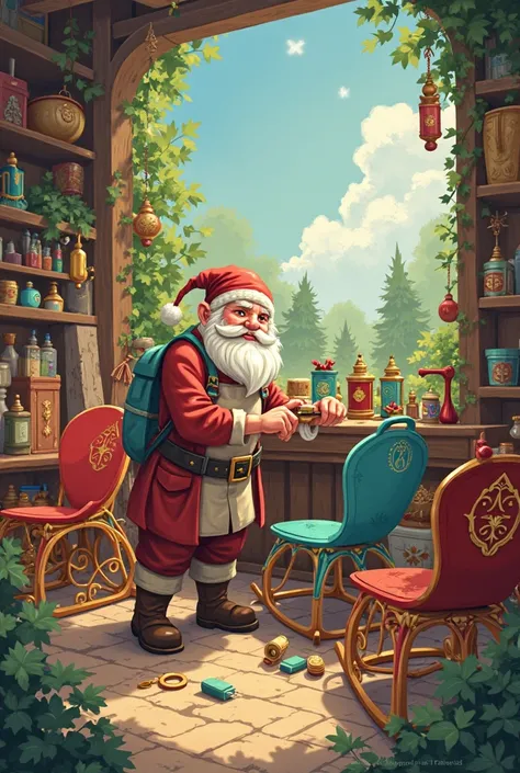 Prepares sleighs in summer