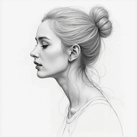 Detailed pencil sketch, soft, expressive strokes that capture the essence of the subject with subtle shading and visible texture...