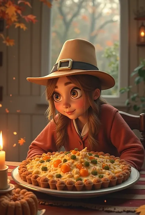 Narrator (warm, engaging tone):

Have you ever wondered why Americans gather every November...
To eat turkey, pie, and say thank...