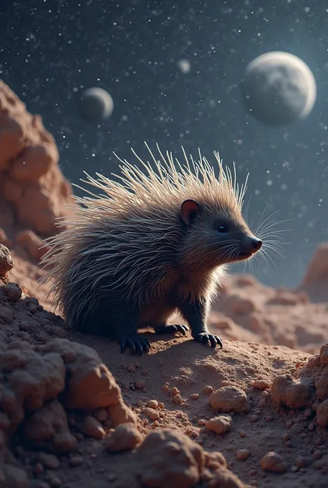 porcupine in space
