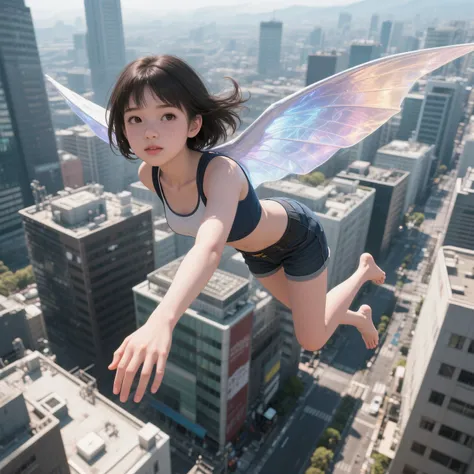 From  above、Professional Writing、((top-quality)), ((​masterpiece)), (detaileds) (18K full body portrait of young girl、Full Ray T...