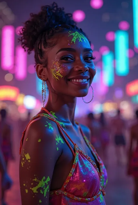 I want a birthday invitation vidio with the theme glow party,With the following statements local:rio de janeiro/nh mome:kamilly ...