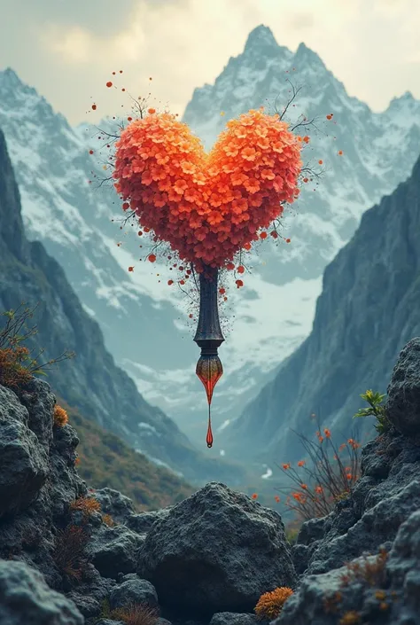 Spring Wind Autumn Rain Fountain Pen Concept，Heart Flower A Wild Mountain