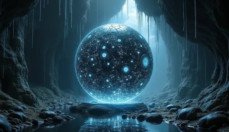 The Membranous Monolith – a pulsating, obsidian sphere etched with shimmering, silver mycelial patterns. It emits a low hum and ...