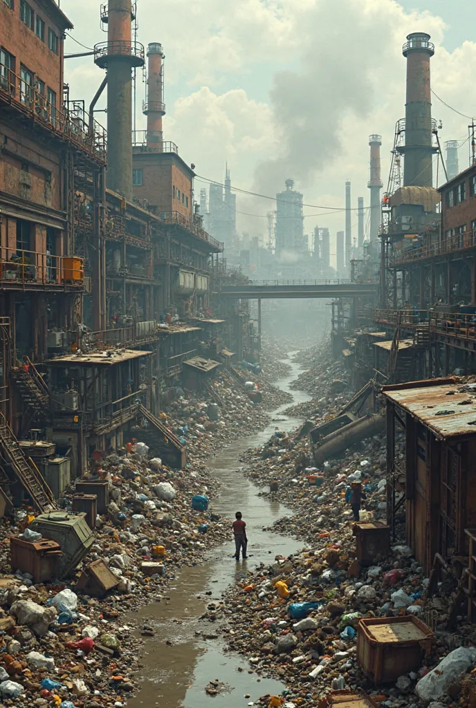 Factory , Domestic wast , Garbage industrial wast water population  model for school project