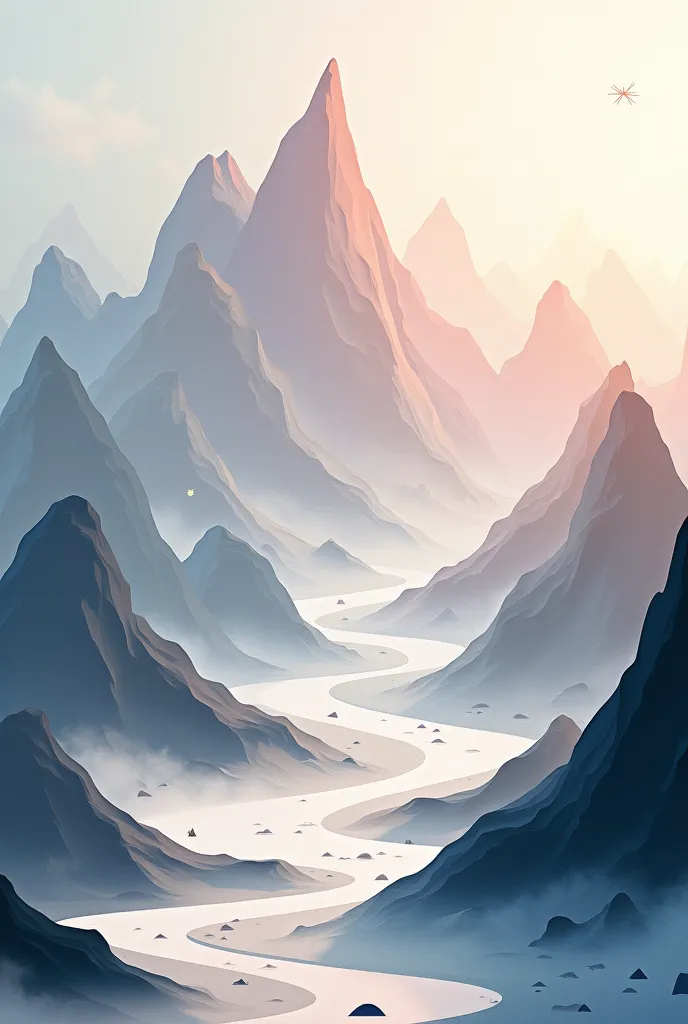 generates an abstract pattern of mountains 