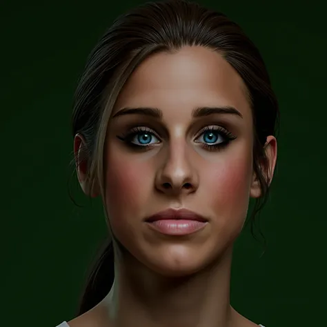 uncompromising hyper-realistic 3D render of a human face, photorealistic character portrait, cinematic lighting with a dramatic ...