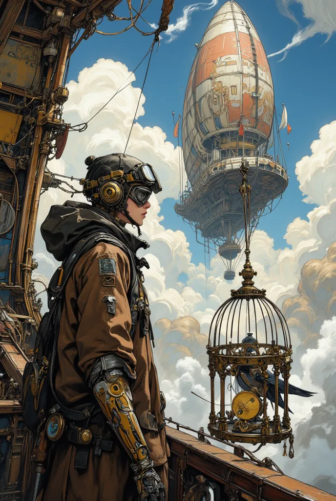 masterpiece, best quality, ultra-detailed, hyper-realistic, ultra high definition, high-res,  realistic anime steampunk style, a...