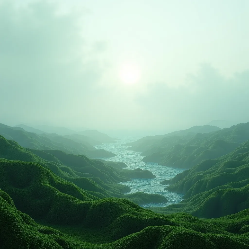 texture, waves, ethereal, ambient landscape, depth, lush 