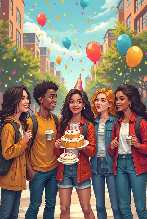 Create an image for public materials for STS PAGBATI we greet college students in their birthdays