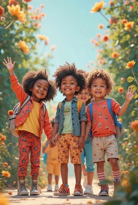 Children's independent multi-colored clothing