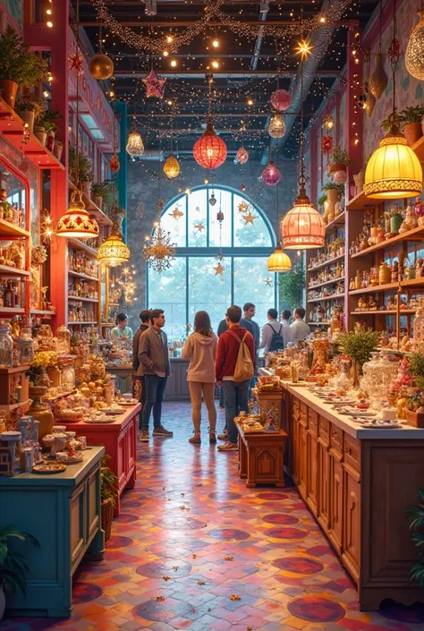 I want to look for a store of bright decorations, lighting, decoration and furniture