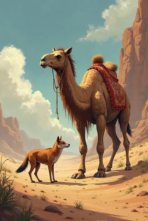 Story camel and jackal