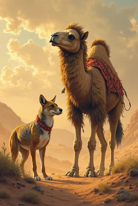 Story camel and jackal