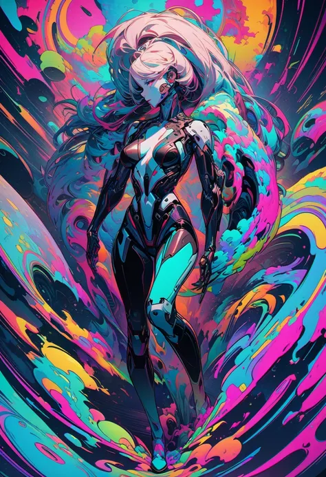 (masterpiece:1.2),(top quality),(super detailed),(ultra high resolution),(Best illustrations),8K,wallpaper,Beautiful female cybo...