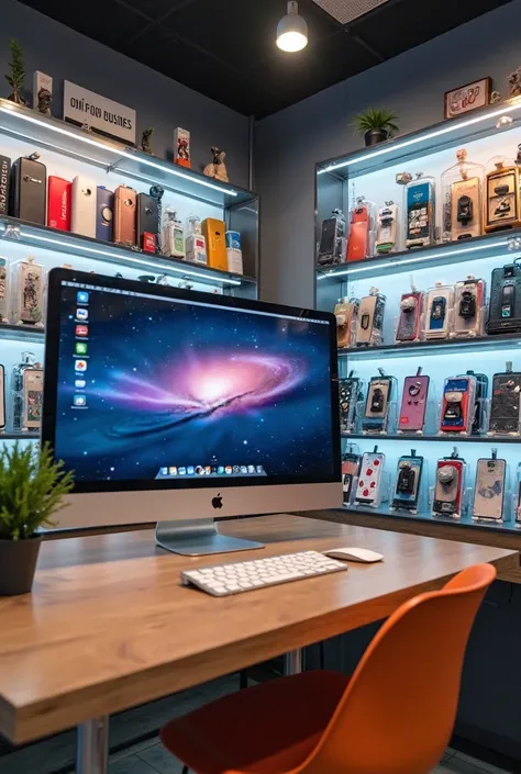 a store of telephone accessories from the brands iPhone,infinix,Itel,Tecno,Samsung,LG,Xiaomi,Huawei at the top of the shelves wi...
