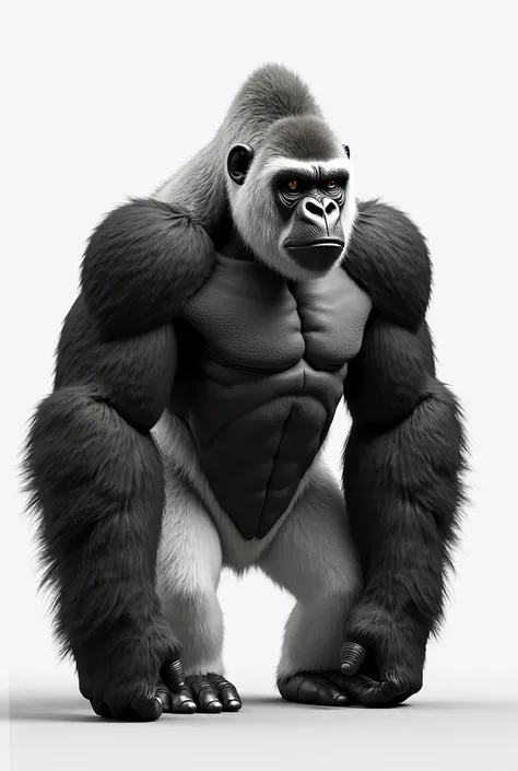 no, Change the gorilla's purple color to white and black