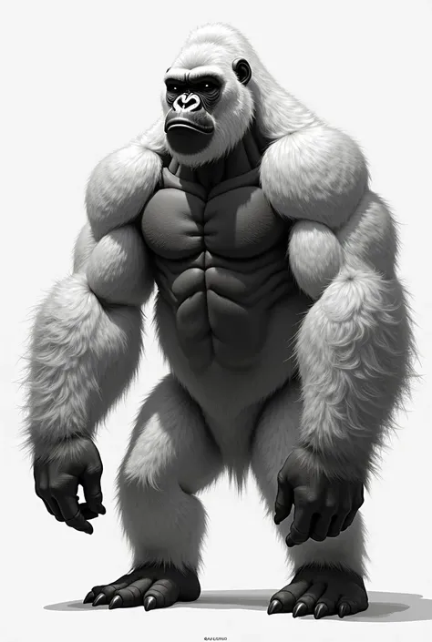 no, Change the gorilla's purple color to white and black