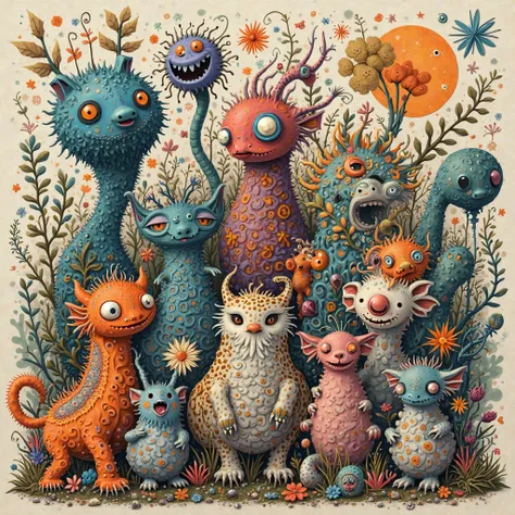 collageart、collage、Artwork、art、masterpiece、top quality, doodles creature