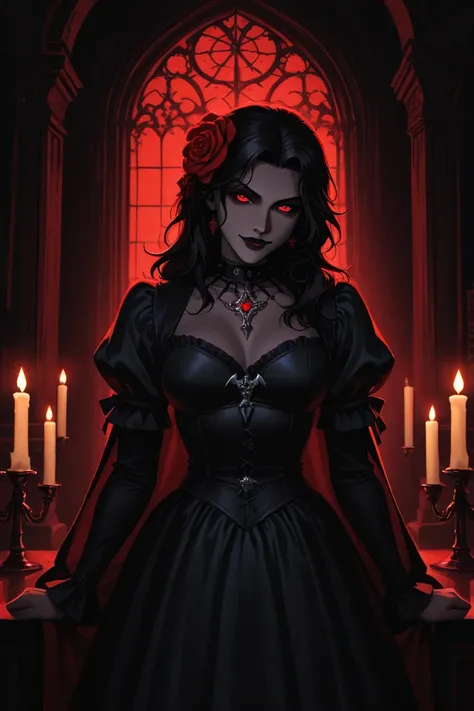 ultradetalhado, cinematographic lighting, image of gothic roses, rosas vampirescas, with vampire chalices around, dark and dark ...