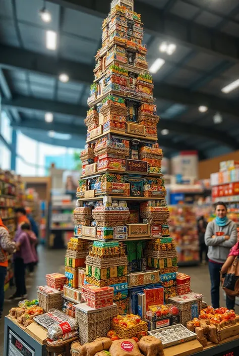 Build a klcc tower From groceries