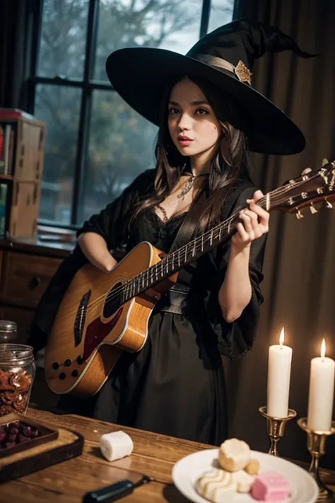 Witches, holding a guitar, Candy section