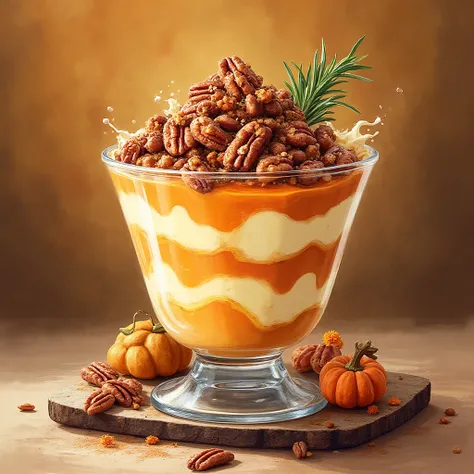 Autumn flavor parfait、Large、illustration style