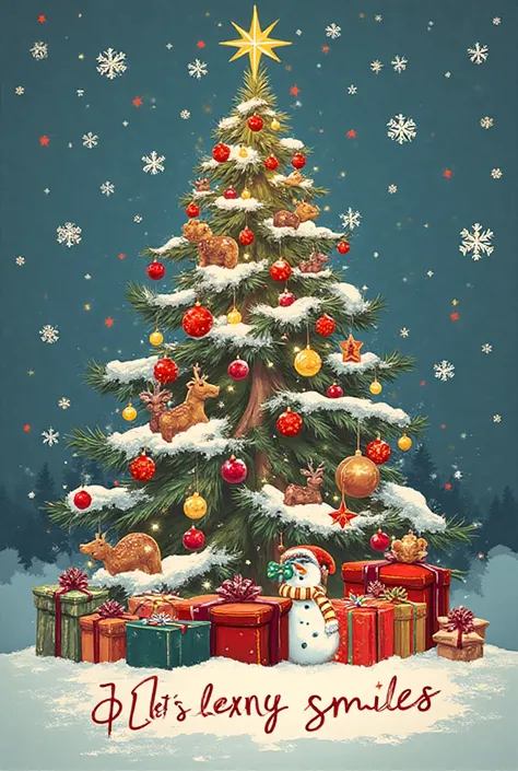 hello, could you design a Christmas-themed image for me, for a missionary group called "Stealing Smiles" and let it say in small...