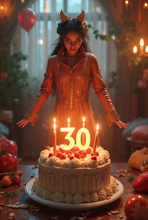 Change my clothes and the number of cake to 30