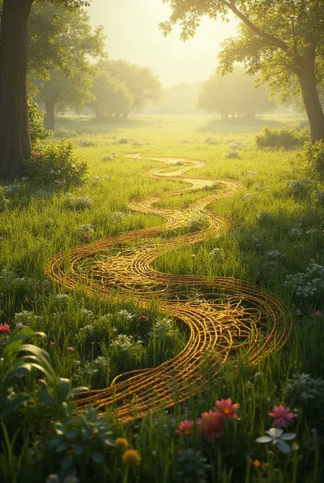 create an image of assembly patterns (Artesania ) +  The Sowing  (field), But let the assembly look natural (unforced)