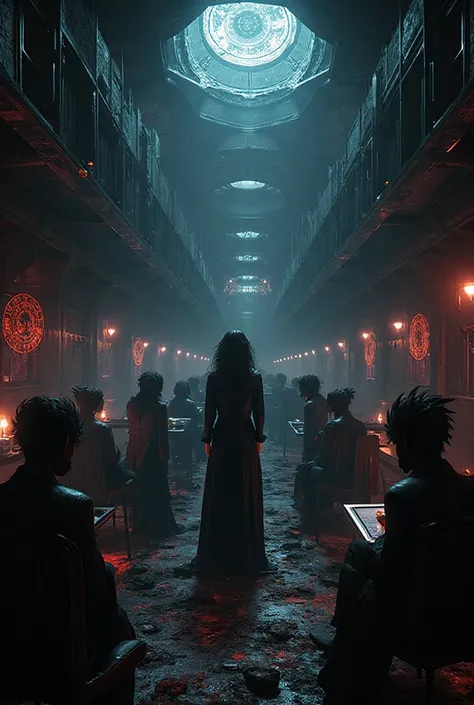 An office that manages idols in hell, and each member is a charismatic underworld star, ultra realistic dark style and high defi...