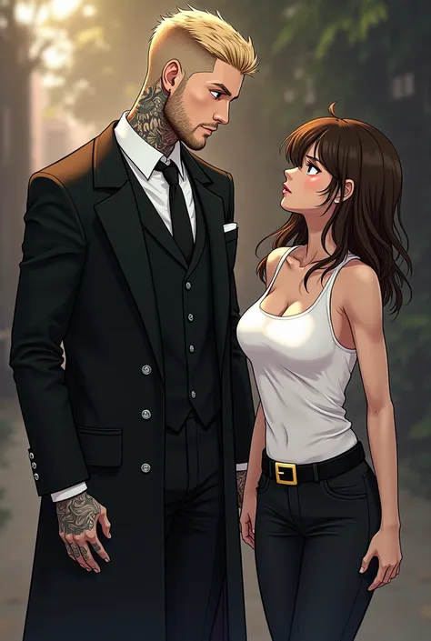  In the scene , the environment is tense and electrifying, capturing a moment full of meaning. on the left, The male protagonist...