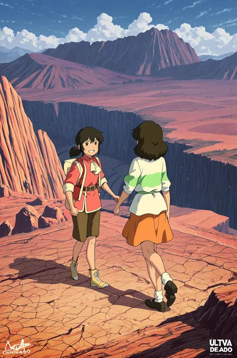 Chihiro's journey in the form of a Vlog, typical costumes from the Anime "a Viagem de Chihiro", acurado, ultra detalhado, surpri...