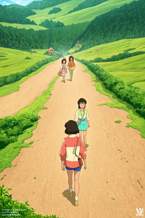 Chihiro's journey in the form of a Vlog, typical costumes from the Anime "a Viagem de Chihiro", acurado, ultra detalhado, surpri...