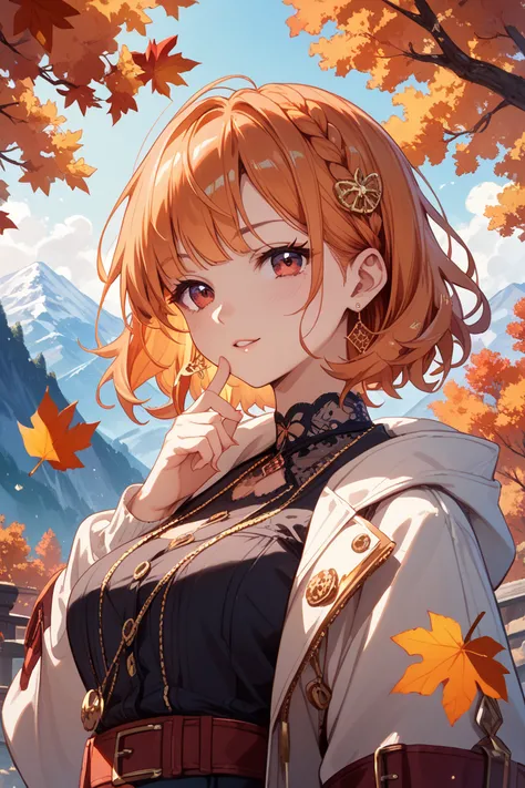 Maple、Autumn Mountains、Idol、Orange Hair、Red Eyes