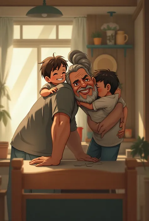 That my dad give me a hug 