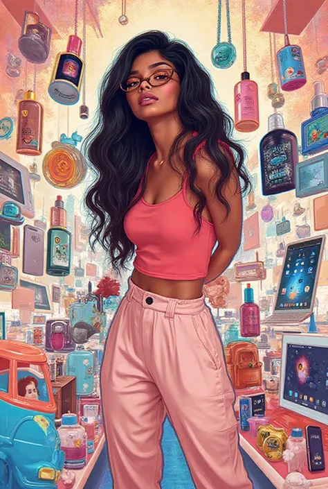 Create an image for my online store where I have electronics, beauty and clothing that is eye-catching and easy to remember
