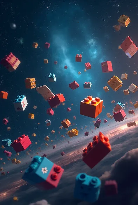 Lego blocks in space