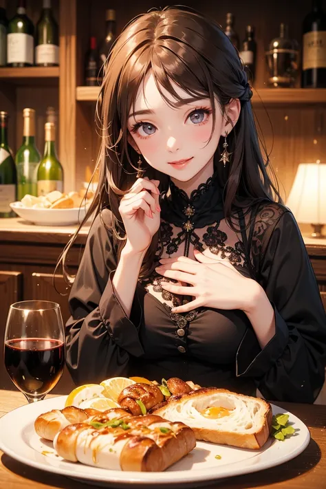 Is tonight a cheat day for girls who are on a diet、bread and wine、fun atmosphere、Smile Yan、