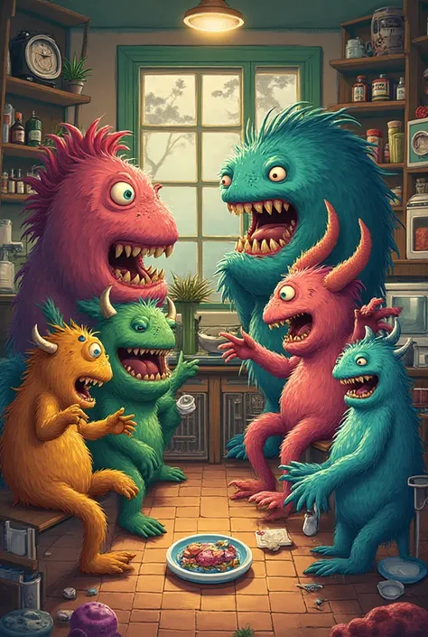  Today's topic is "Schlafsaal Monster"
When a group of monsters share a house, Is the most terrible thing not, wie sie aussehen,...