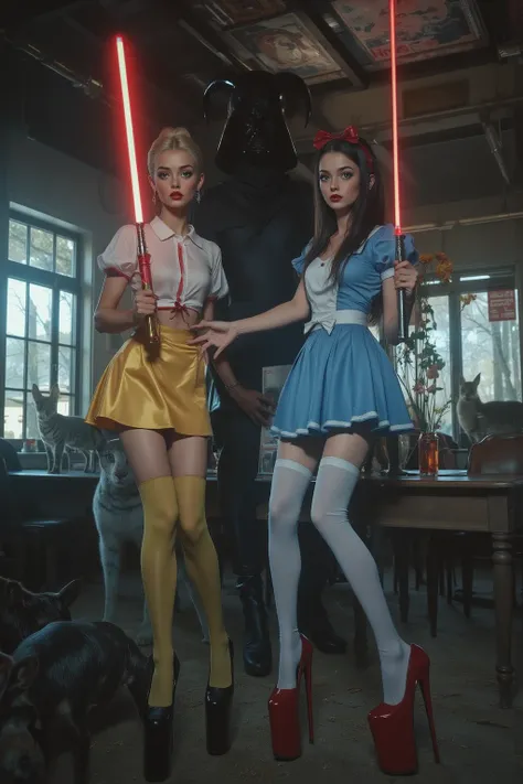 masterpiece, highest quality, high quality photo 8k, ultra realism, photorealism, cinematic 1950s panavision style lighting, dee...