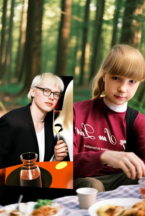  photo in the woods at a picnic 