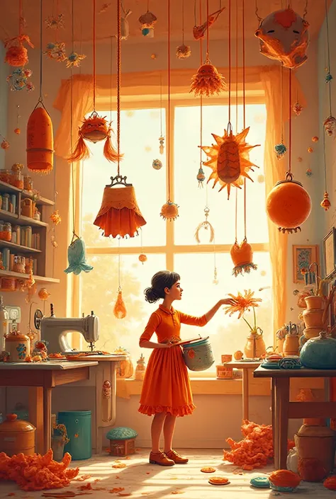make some mobile resew with orange 
